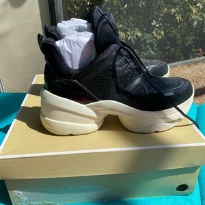 Michael Kors Olympia Snake Embossed Sneakers